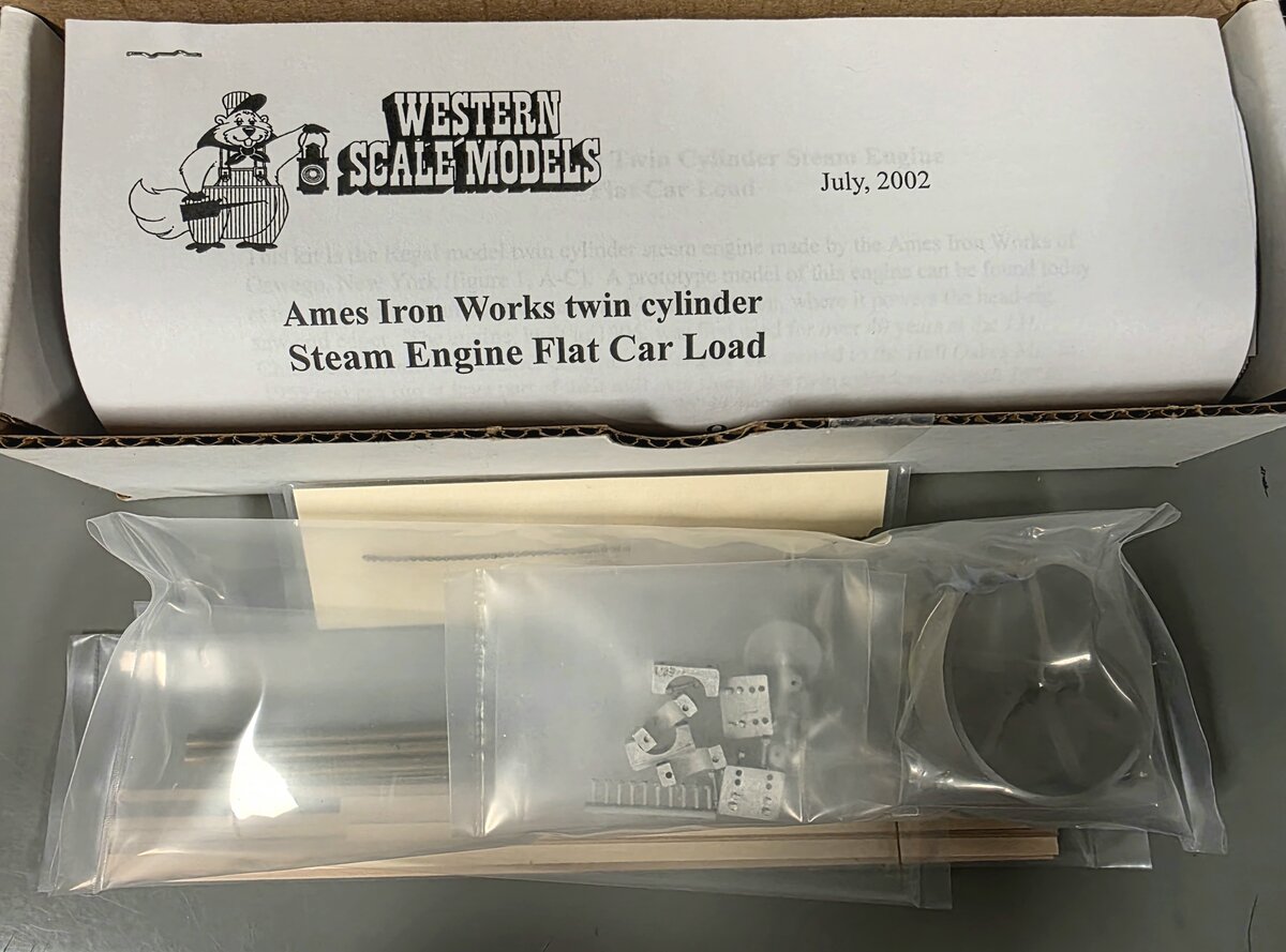 Western Scale Models L-3L O Ames Iron Works Twin Cylinder Steam Engine Kit