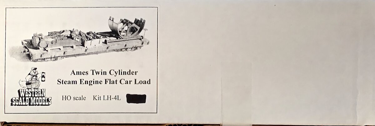 Western Scale Models LH-4L HO Ames Twin Cylinder Steam Engine Flat Car Load Kit