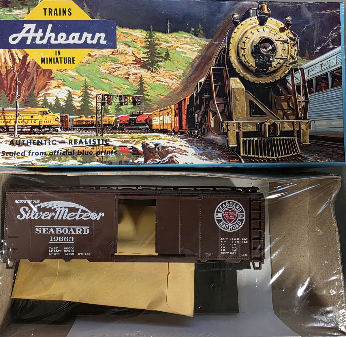 Athearn 1084-4/3 HO Bev-Bel Seaboard Air Line Silver Meteor Red 40' Boxcar Kit