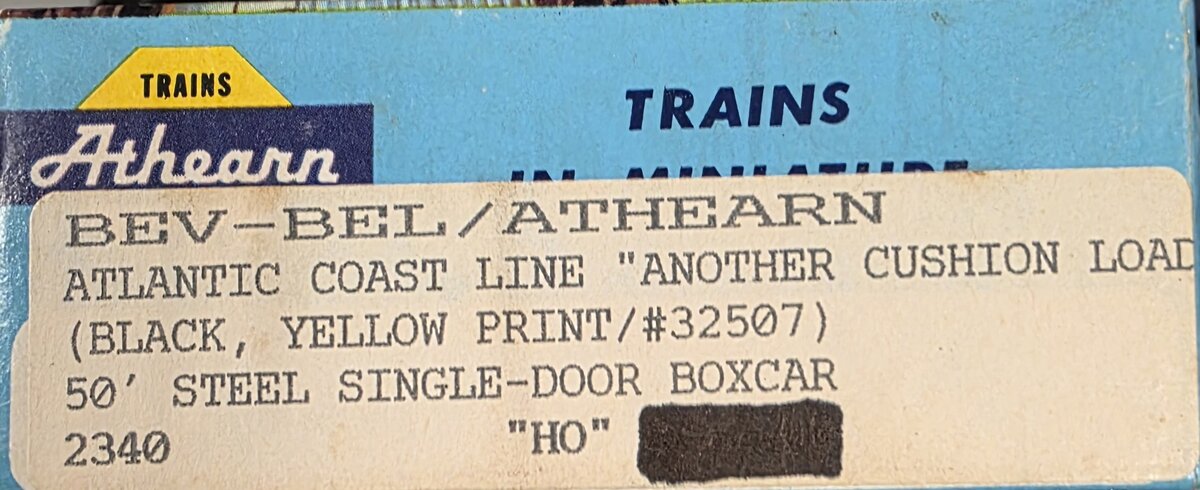 Athearn 2340 HO Bev-Bel Atlantic Coast Line Another Cushion Load 50' Boxcar Kit