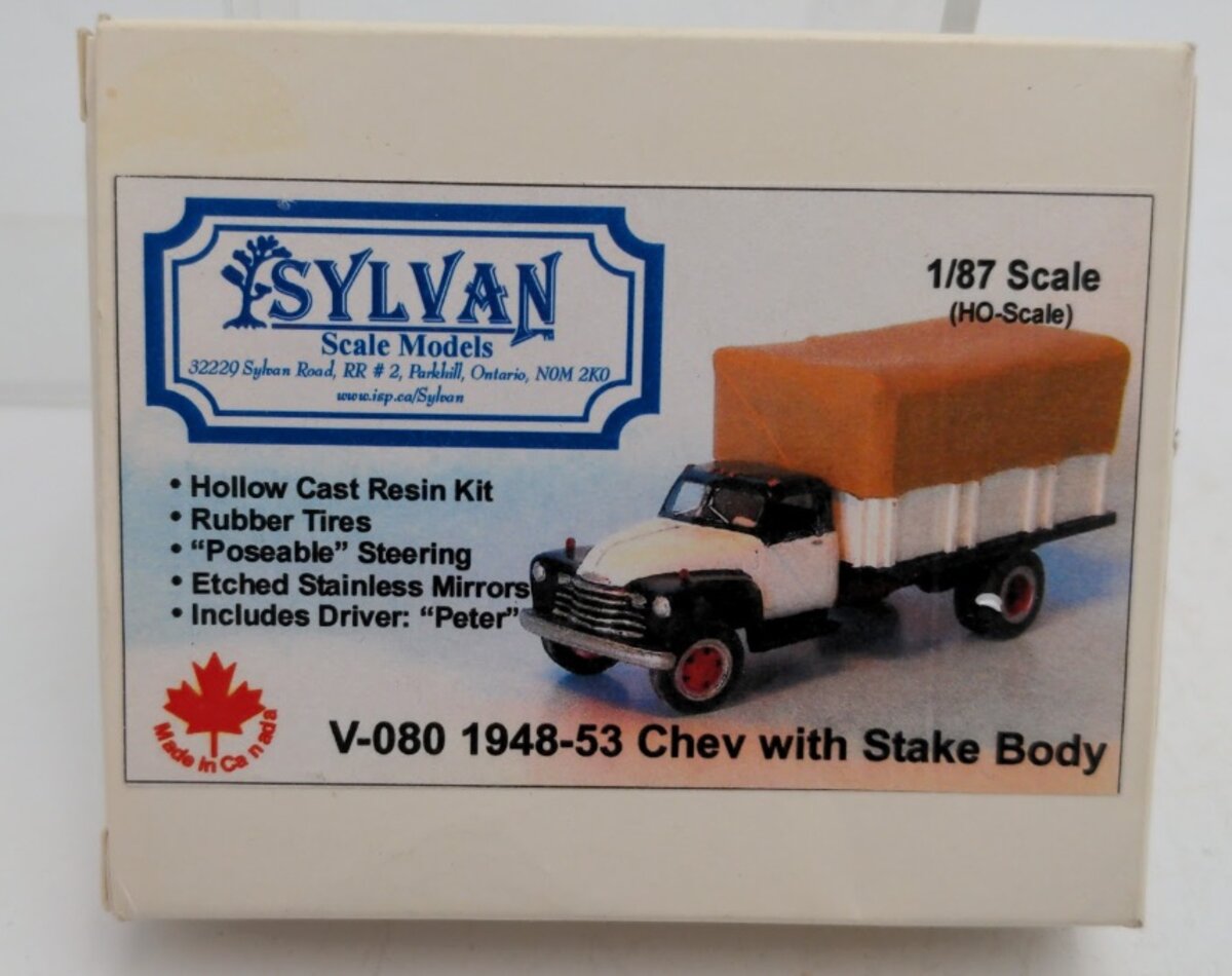 Sylvan Scale Models V-1080 1948-53 Chev With Stake Body Cast Resin Kit
