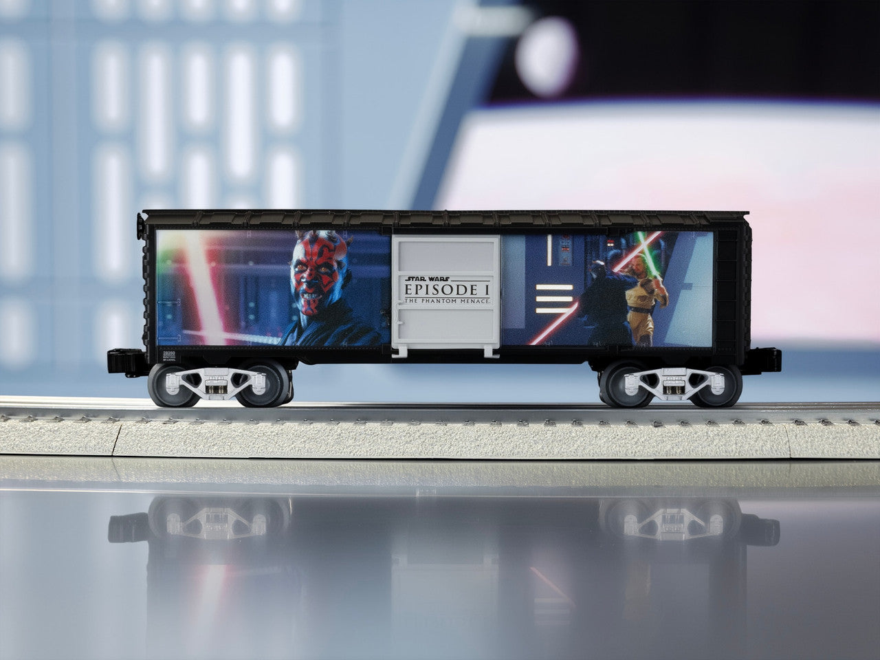 Lionel 2528280 O Star Wars Darth Maul v. Qui-Gon Jinn Illuminated Boxc