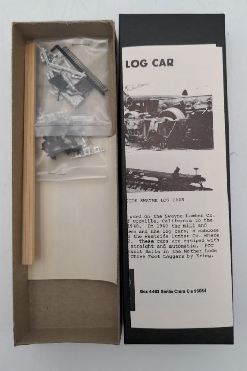 Rio Grande Models 3000-LC HOn3 Swayne Log Car Kit