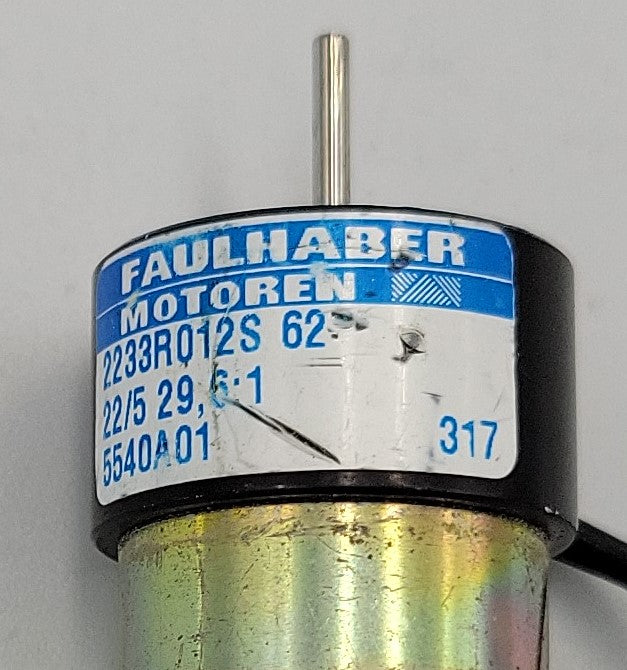 Faulhaber 2233RQ12S 62 12-Volt DC Can Motor with Gearhead