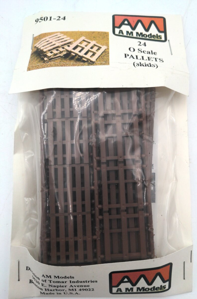 AM Models 9501-24 O Pallet Skids Plastic Kit (Pack of 24)