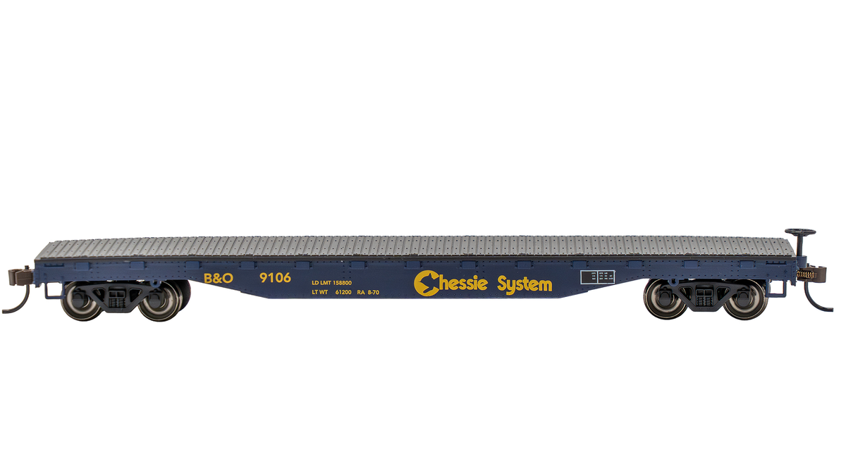 Bachmann 17308 HO Chessie System 52' Flat Car #9106