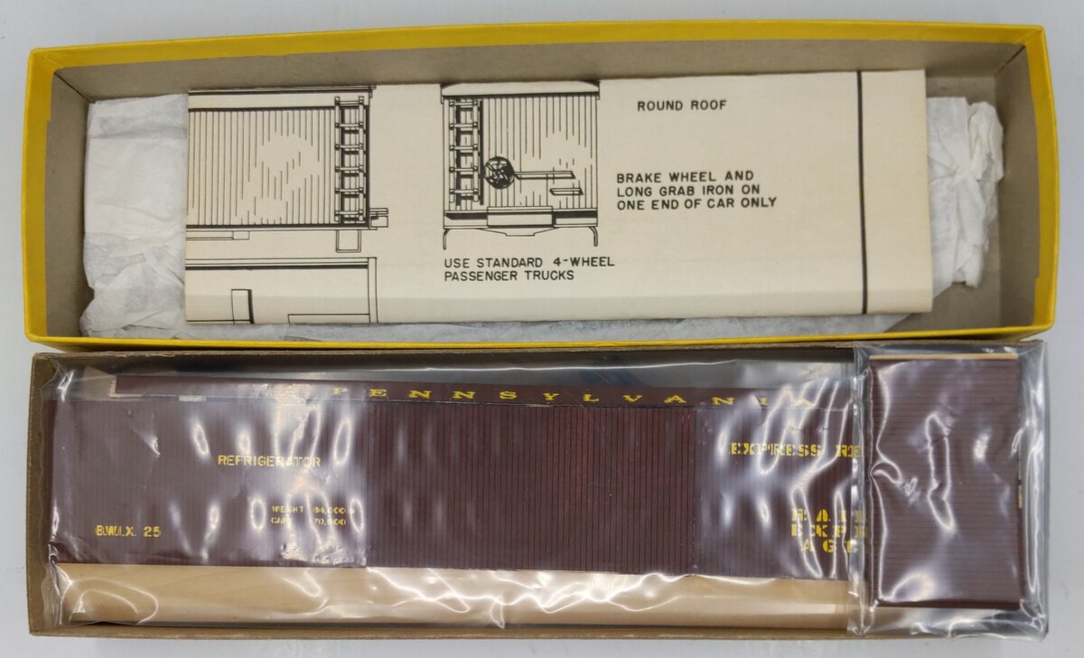 Ye Olde Huff N Puff 607 S Scale 50' Express Reefer Pennsylvania Wood Car Kit