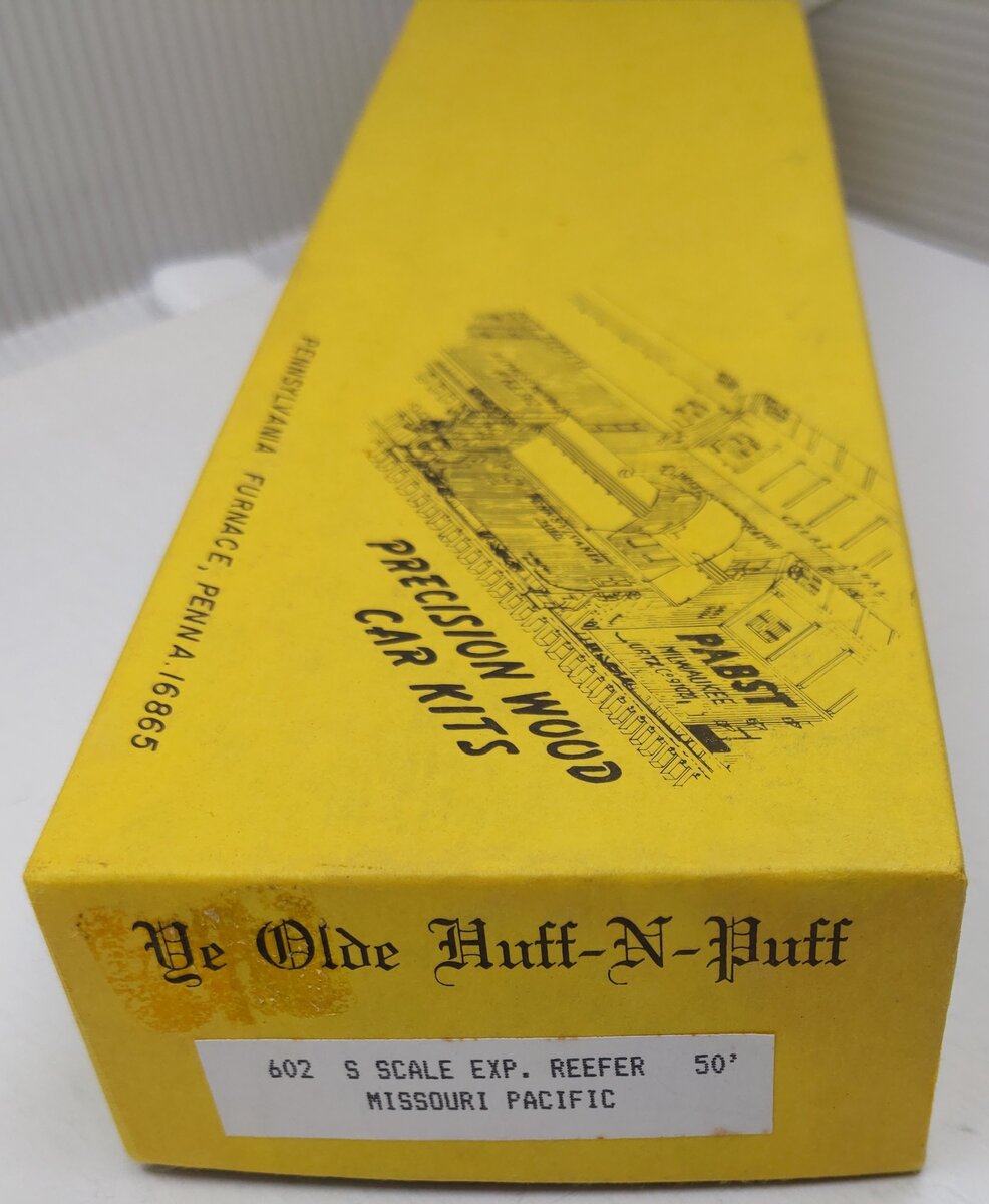 Ye Olde Huff N Puff 602 S Scale 50' Express Reefer Missouri Pacific Wood Car Kit