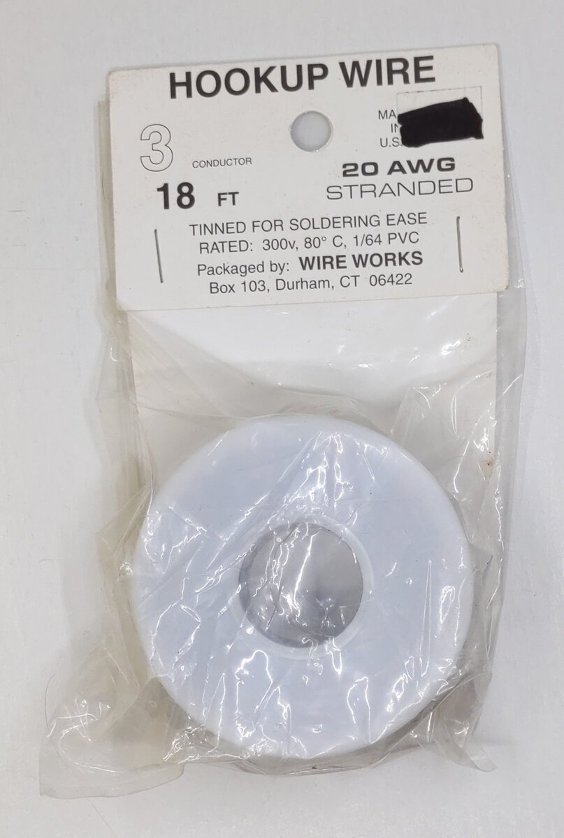 Wire Works H32010018 Hook-Up Wire 20 AWG Stranded 3 Conductor 18ft