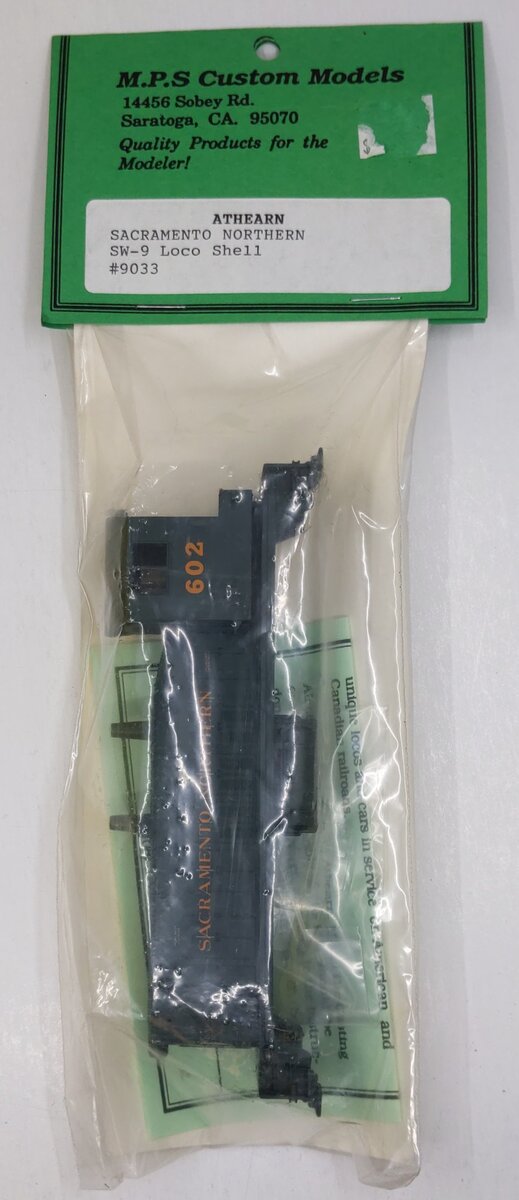M.P.S Custom Models 9033 HO Athearn Sacramento Northern SW-9 Shell-Road #602