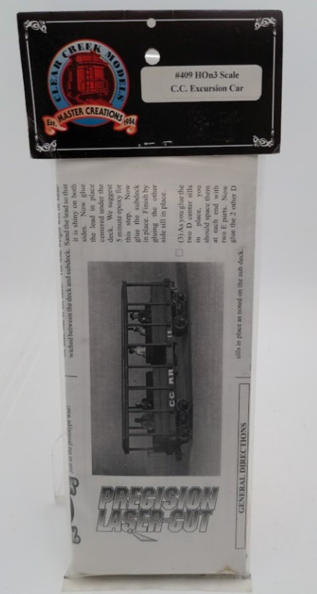 Master Creations 409 HOn3 Colorado Central Railroad Excursion Car Kit
