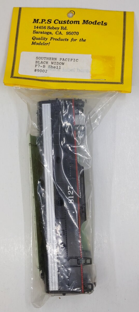 M.P.S Custom Models 9002 HO Athearn Southern Pacific F7-B Shell w/ Black Windows