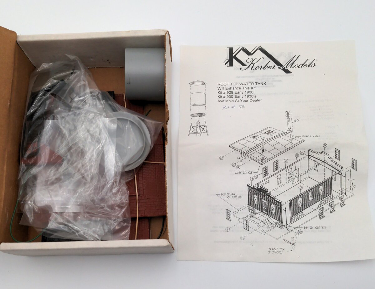 Korber 33 O Scale Water Tank and Plant Building Kit