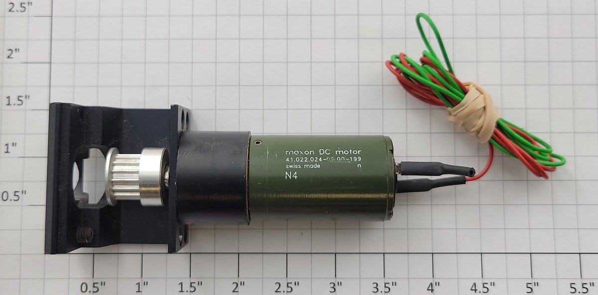 Maxon 41.022.024-00.00-199 12-Volt DC Can Gearmotor with Pulley