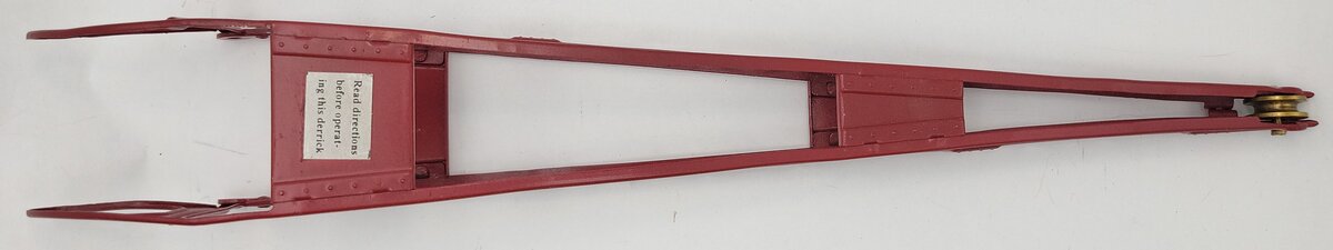 Lionel 219-51 Repainted Derrick Car Red Crane Boom Assembly w/ Boom Roller