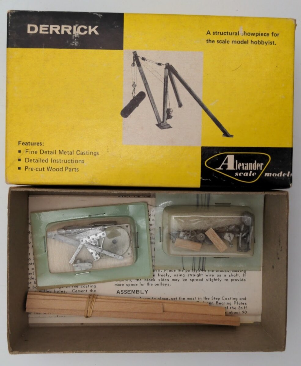 Alexander Scale 7514 HO Scale Stiff Leg Derric Metal & Wood Building Kit