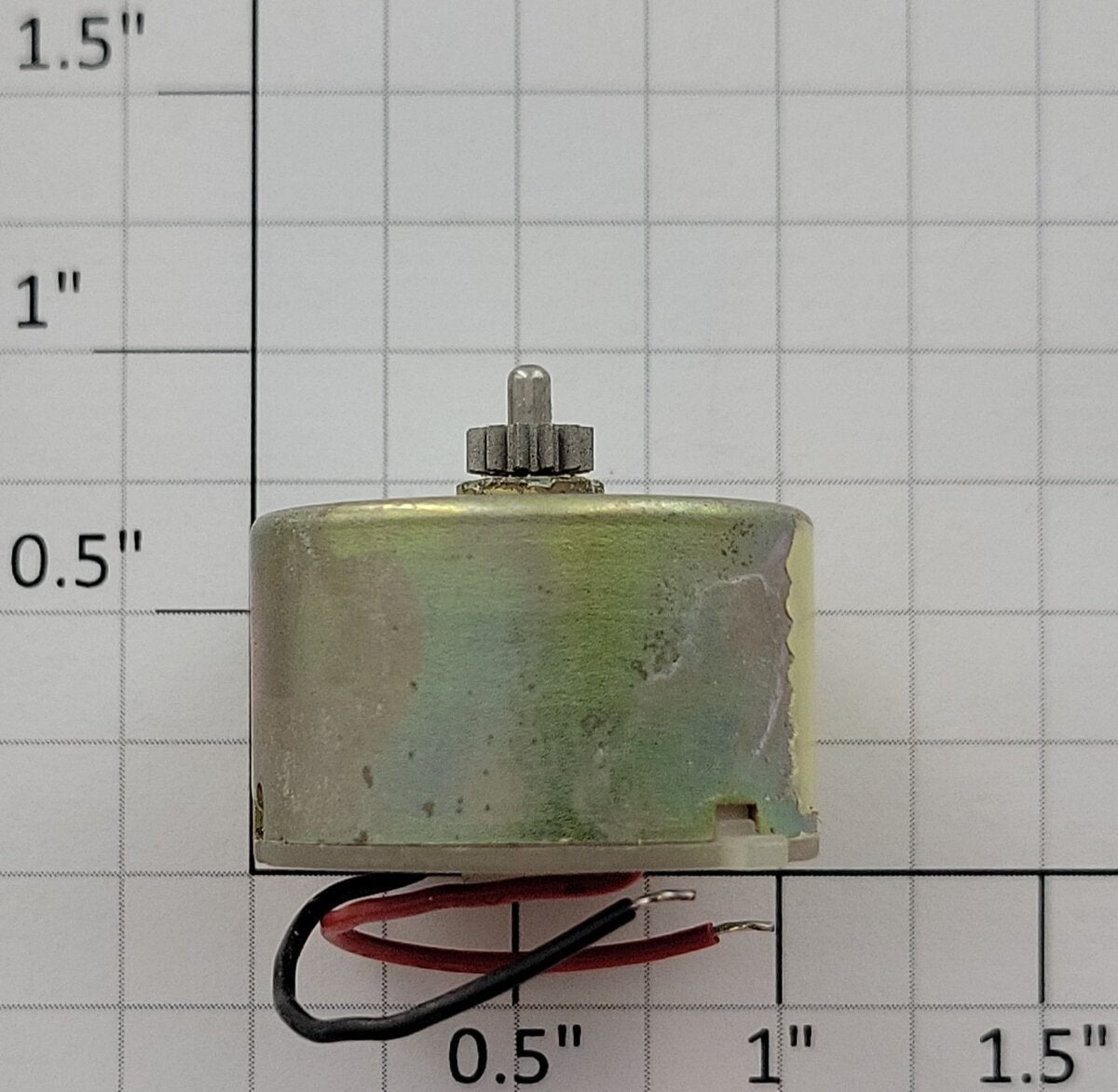 Acme MXN-5A 3-Volt DC Pancake Can Motor with Wire and Pinion Gear