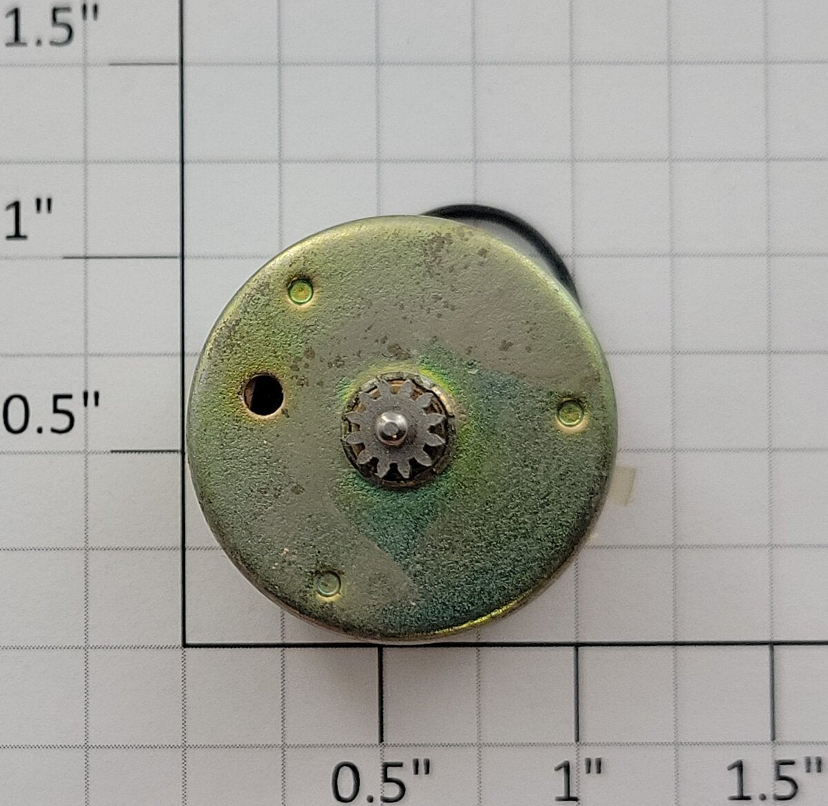 Acme MXN-5A 3-Volt DC Pancake Can Motor with Wire and Pinion Gear