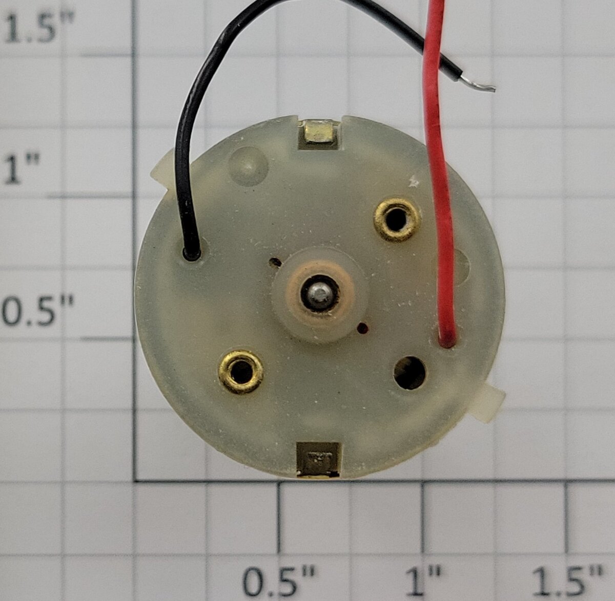 Acme MXN-5A 3-Volt DC Pancake Can Motor with Wire and Pinion Gear