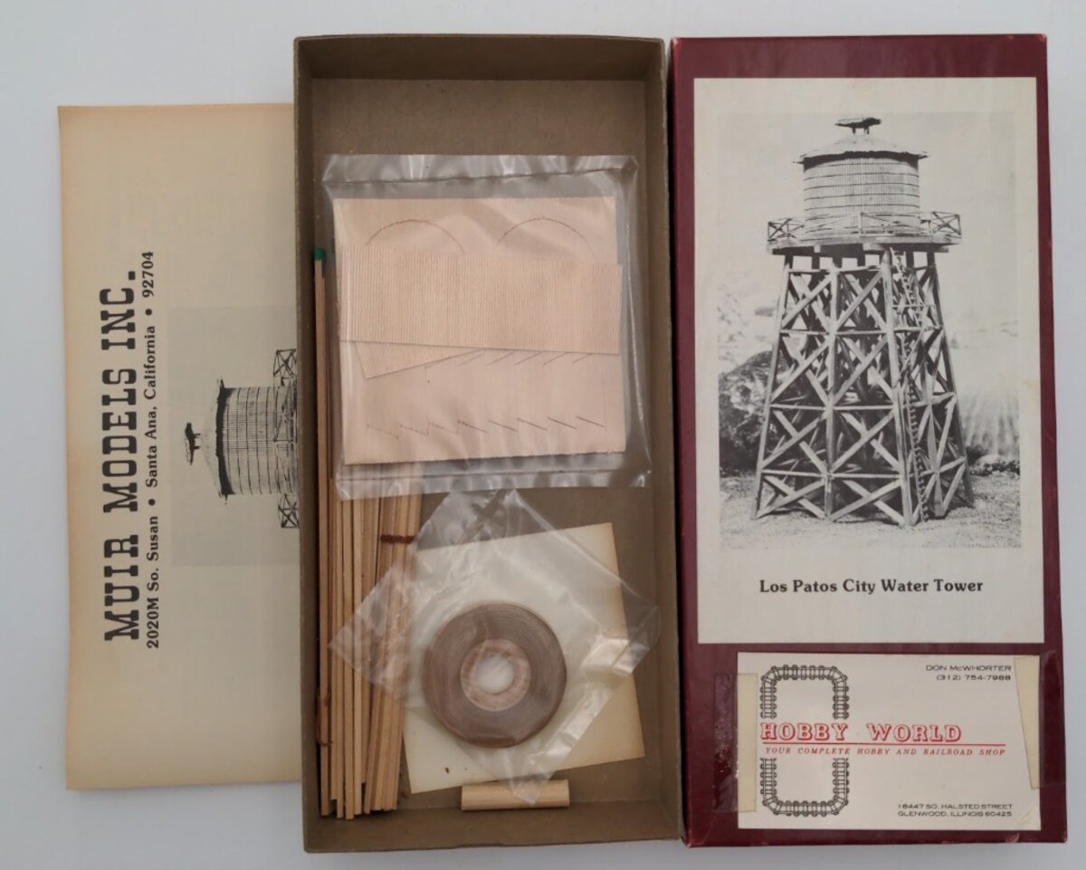 Muir Models 524-950 N Scale Los Patos City Water Tower Wood Kit
