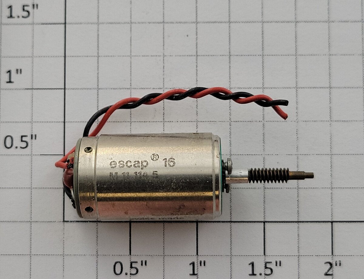 Escap M 11 114 5 12-Volt Can Motor with Worm Gear Shaft
