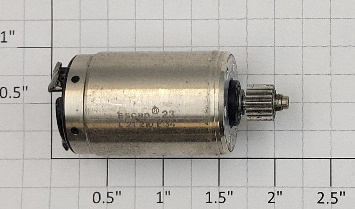 Escap L21210E34 12 Volt DC Can Motor with Pinion Gear