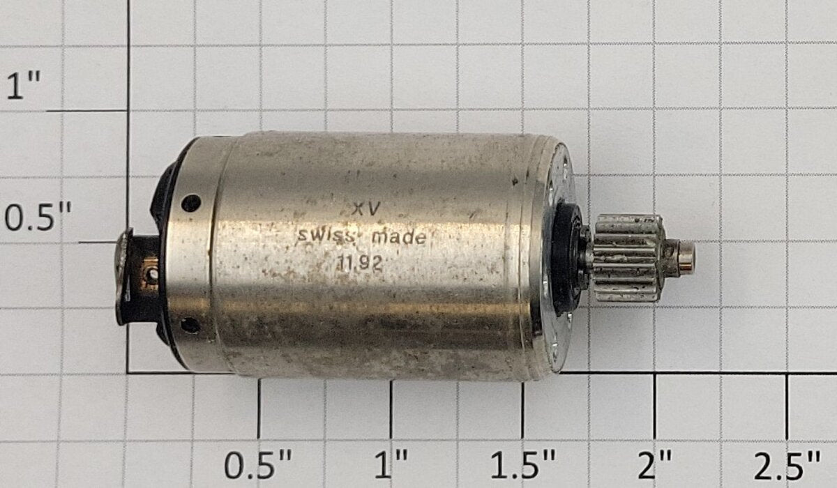Escap L21210E34 12 Volt DC Can Motor with Pinion Gear