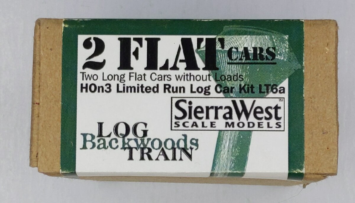 Sierra West LT6a HOn3 2 Flat Cars without Loads Limited Run Log Car Kit