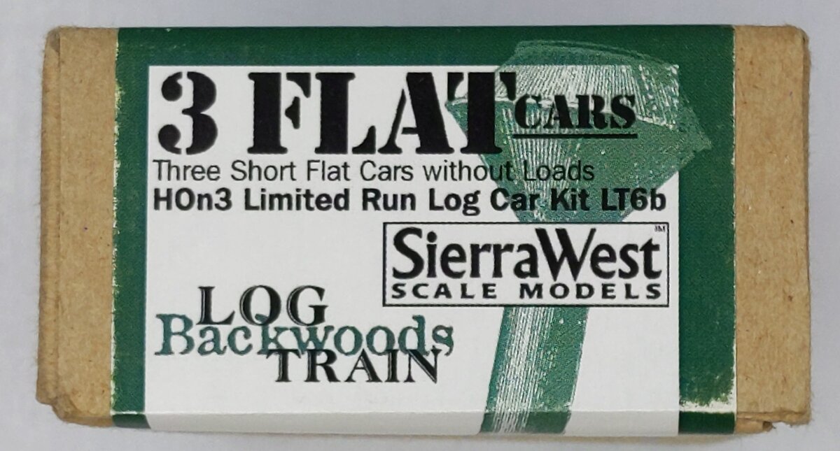 Sierra West LT6b HOn3 3 Short Flat Cars without Load Limited Run Log Car Kit
