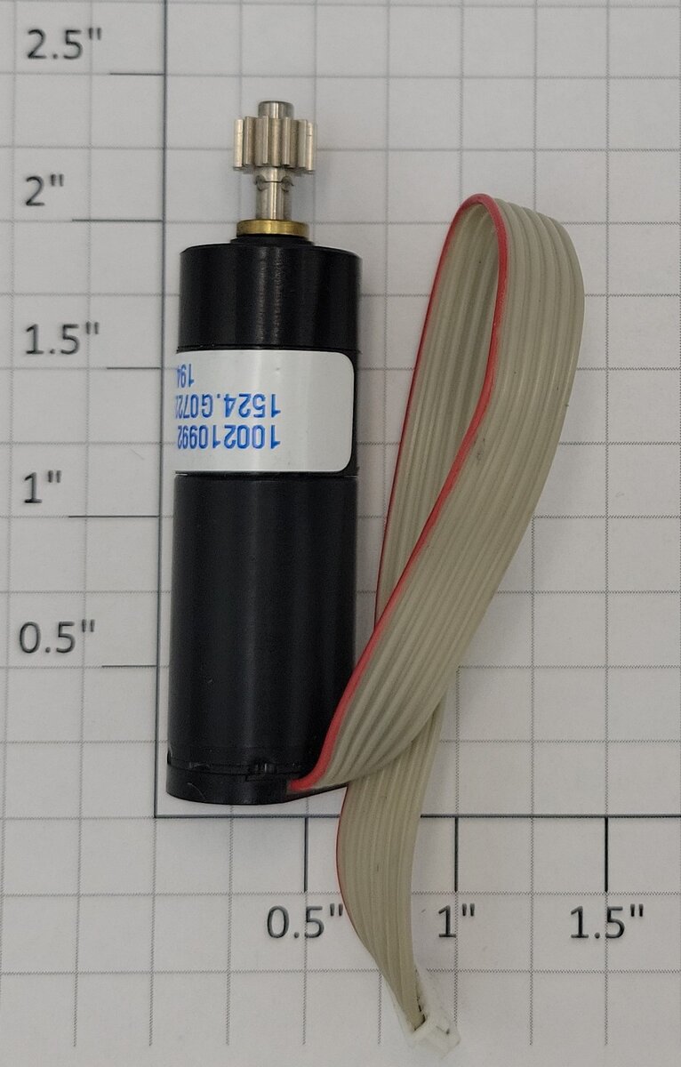 Faulhaber 1524.G0722 9-Volt DC Can Motor with Gearbox & White Ribbon Cable