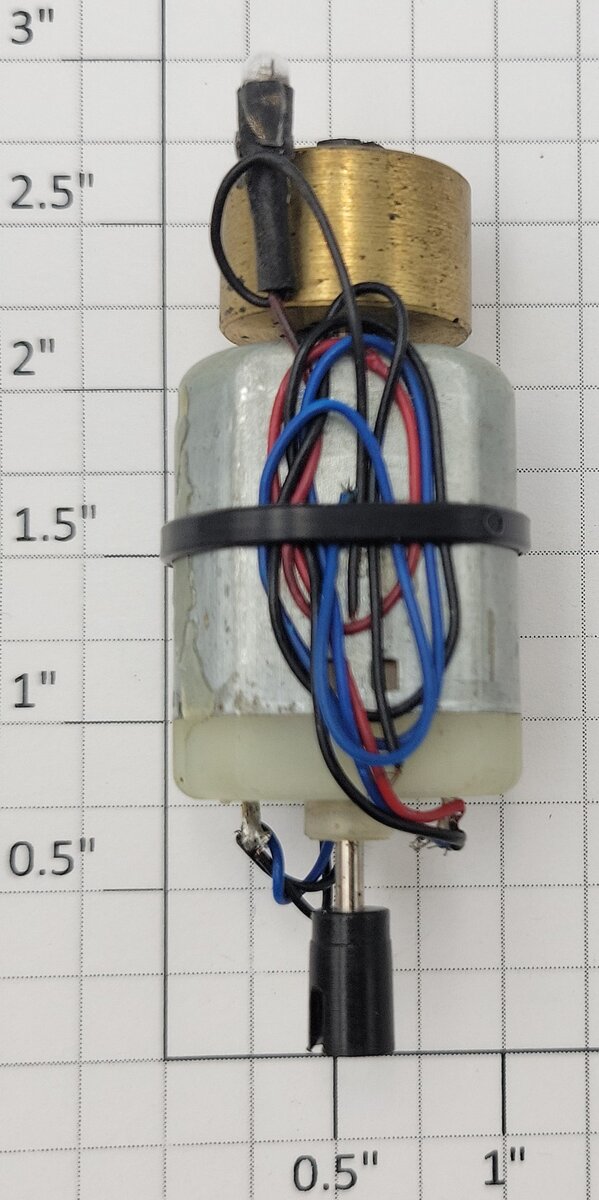 Micro-Mark 86529 HO 12-Volt DC Dual Shaft Flat Can Motor w/ Flywheel & Couplers