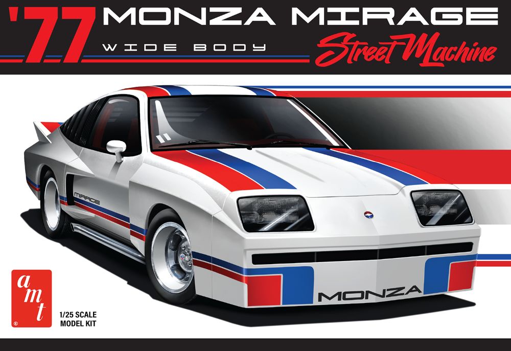 AMT 1547 1:25 Street Machine 1977 Monza Mirage Wide Body Car Plastic Model Kit