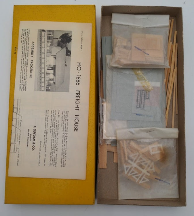 Suydam 511B HO Scale 1886 Freight House Craftsman Structure Kit