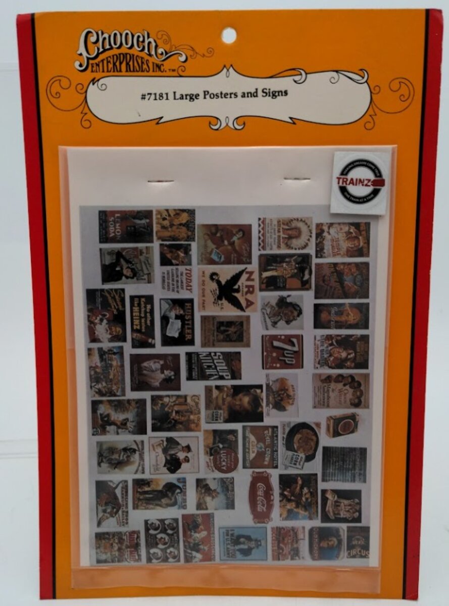 Chooch Enterprises Inc 7181 HO Scale Assorted Large Posters and Signs