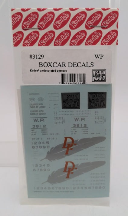 Kadee 3129 HO Scale Western Pacific Kadee Undecorated Box Car Decals