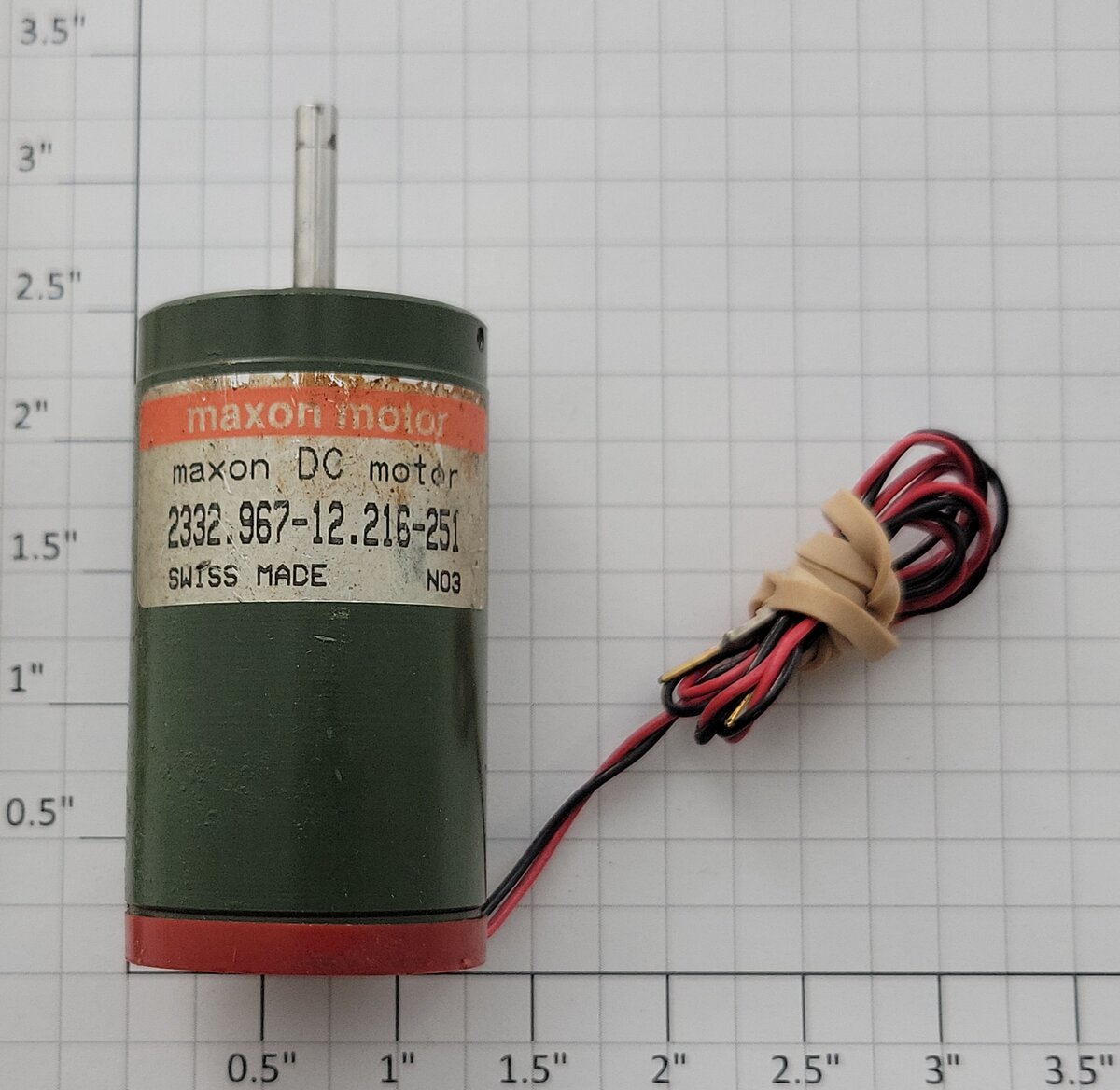 Maxon 2332.967-12.216-251 16-Volt DC Motor with Wires
