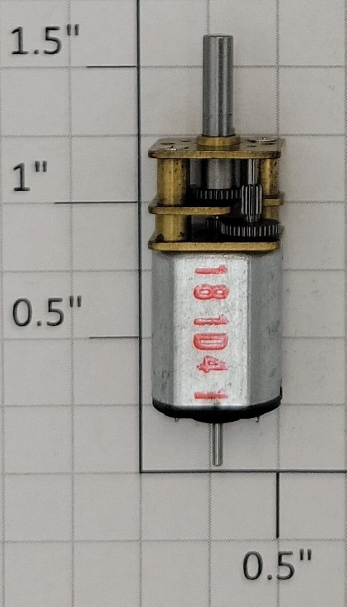 Pololu 2373  6-Volt DC Extended Shaft Flat Can Motor with Open Frame Gearbox