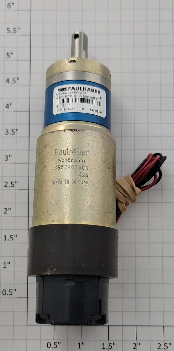 Faulhaber 3557K024CS 20-Volt DC Can Motor with Gearhead and Encoder