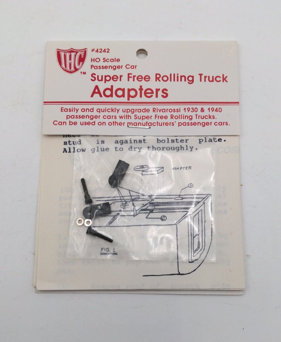 IHC 4242 HO Scale Super Free Rolling Truck Adapters For Passenger Car