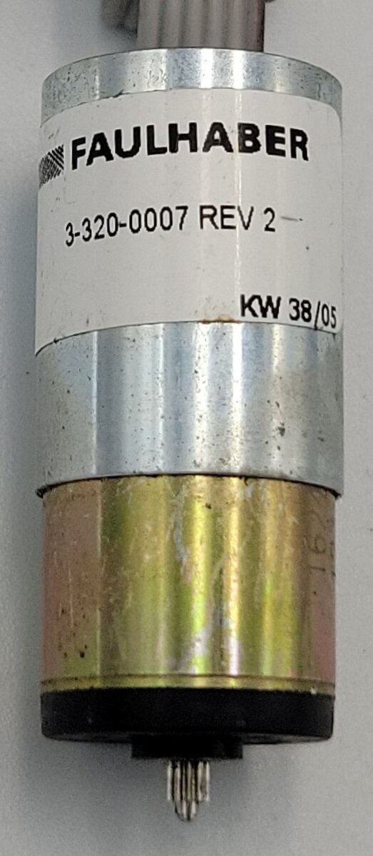 Faulhaber 3-320-0007 12-Volt DC Can Micromotor with Pinion Gear