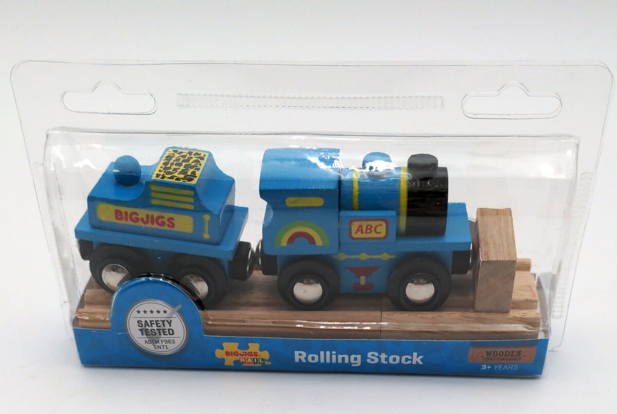 Big Jig Rails BJT411 Rolling Stock  Blue ABC Engine