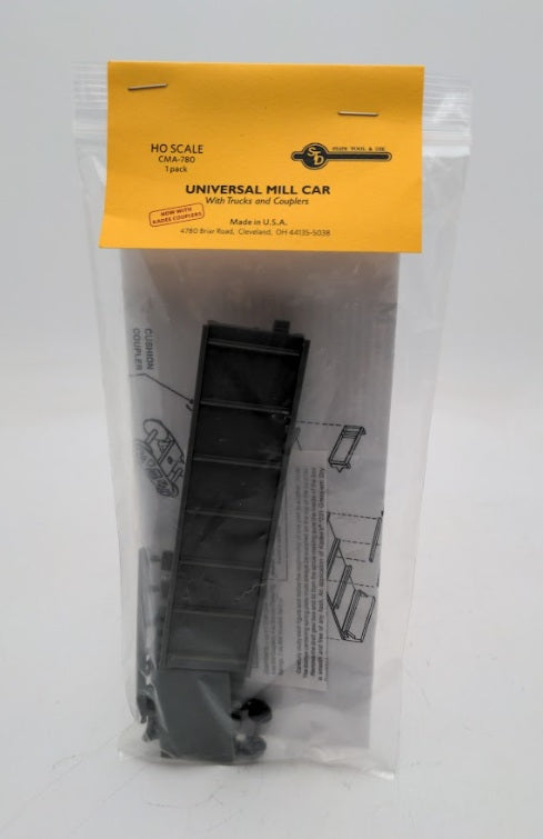 State Tool & Die CMA-780 HO Scale Universal Mill Car With Trucks & Couplers Kit