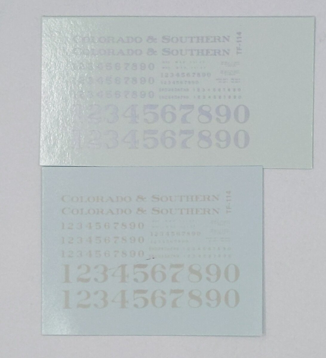 Thinfilm Decals 114 HOn Colorado and Southern Stock Decal Set