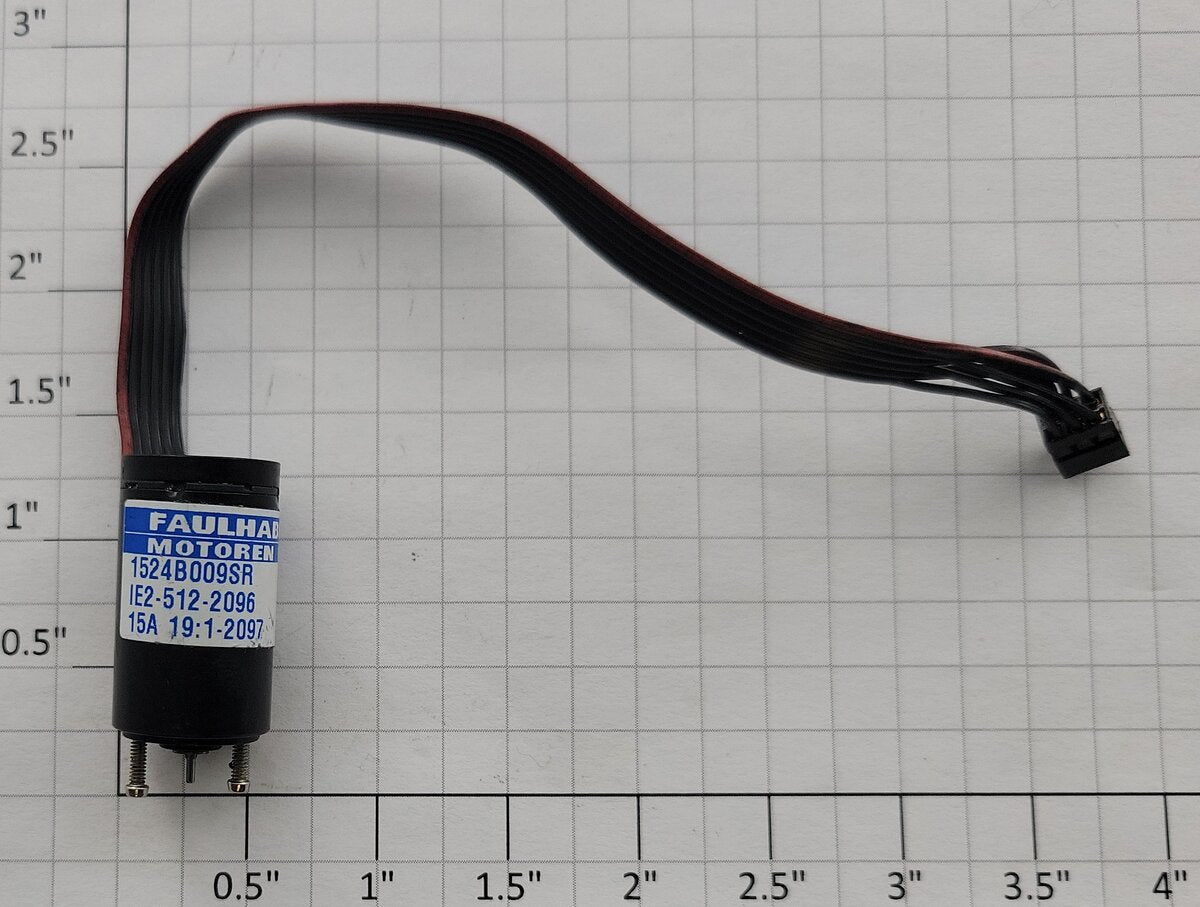 Faulhaber 1524B009SR 9-Volt DC Can Motor with Wire and 5mm Pinion Gear