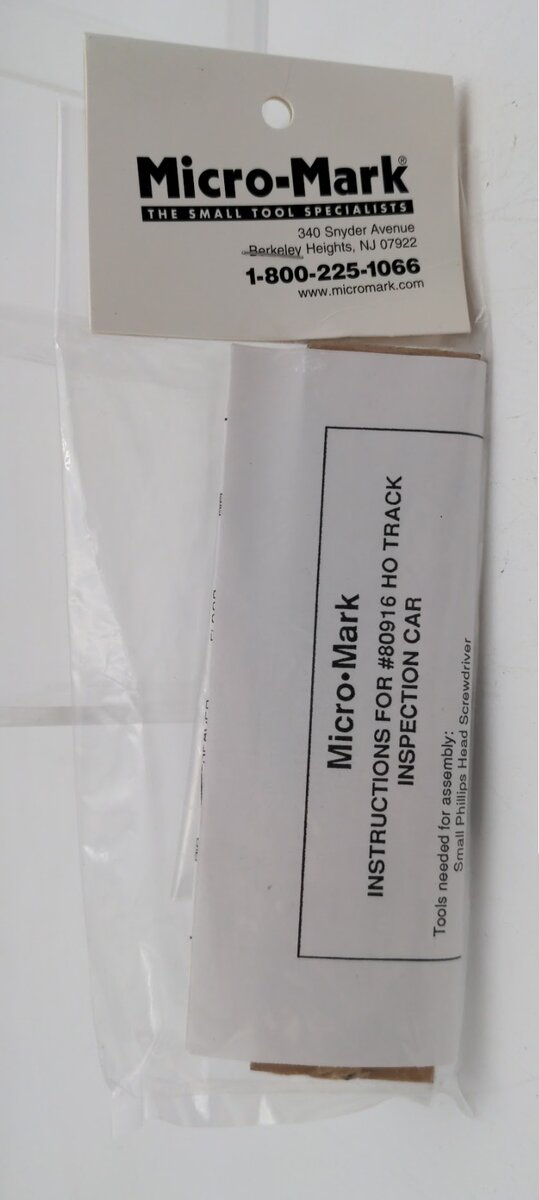 Micro-Mark 80916 HO Scale Track Inspection Car (Pack of 2)