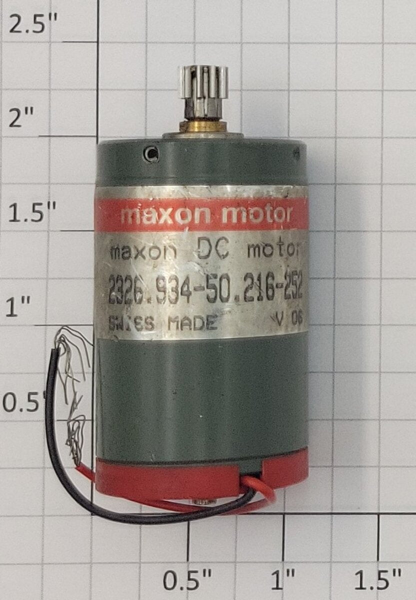 Maxon 2326.934-50.216-252 20-Volt DC Can Motor with Pinion Gear