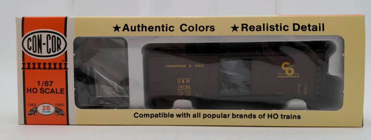 Con-Cor 0001-009416 HO Scale 40' PS-1 Chesapeake & Ohio Box Car Kit