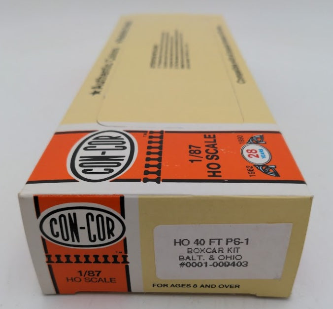 Con-Cor 0001-009403 HO Scale 40 Ft PS-1 Boxcar Baltimore & Ohio Kit