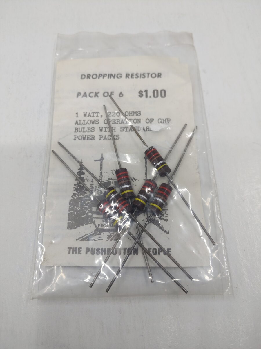 The Pushbutton People Dropping Resister (1 Watt/220 OHMS) with Standard Pack