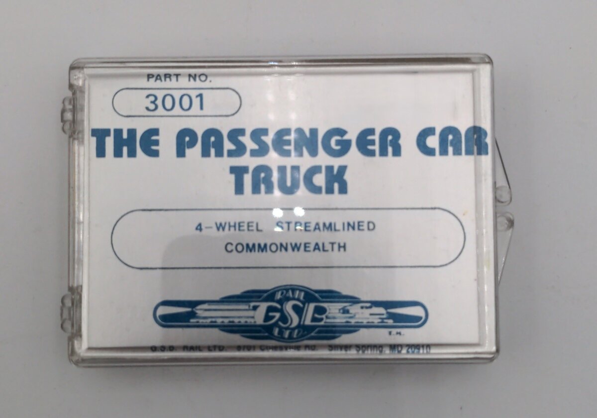 GSB Rail Associates 3001 HO 4-Wheel Streamlined Commonwealth Trucks